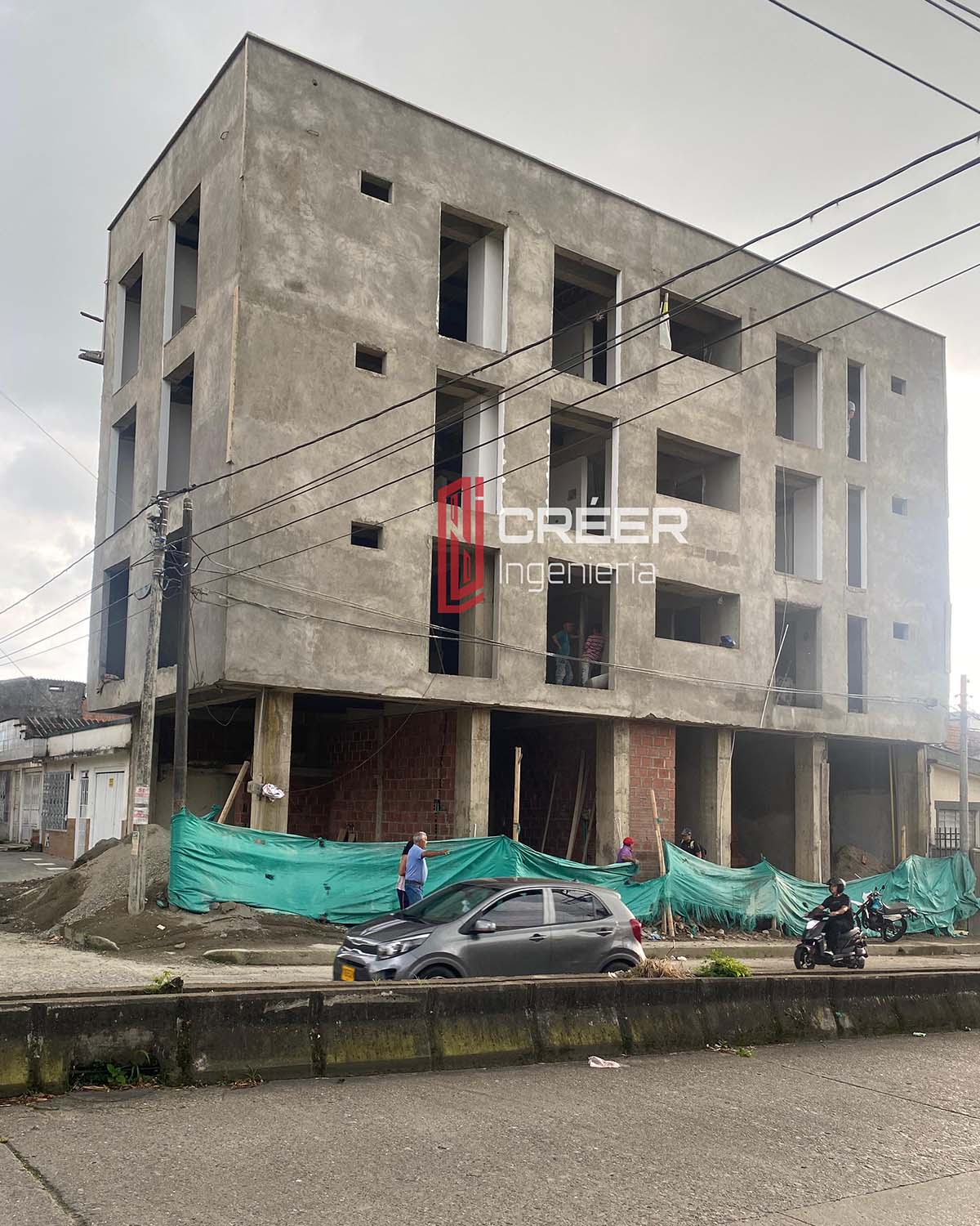 Edificio El Recreo en Armenia, Quindío — 4 pisos, 8 apartamentos, render BIM CRÉER