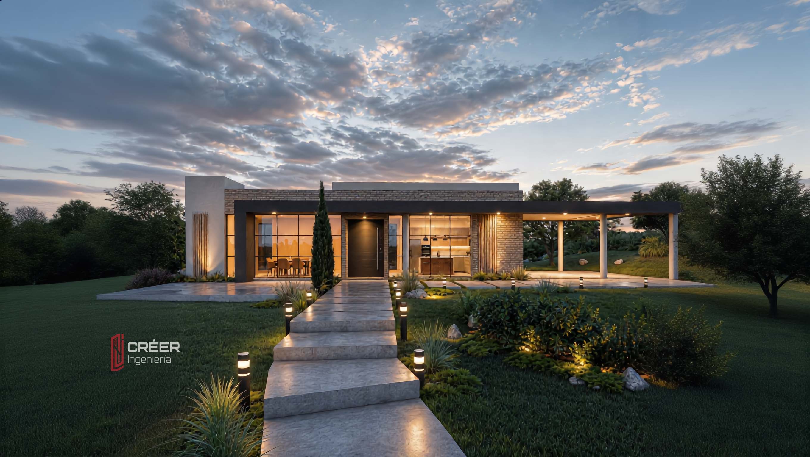 Casa Campo Alegre en Calarcá, Quindío — Modelo arquitectónico Revit con vista a La Línea