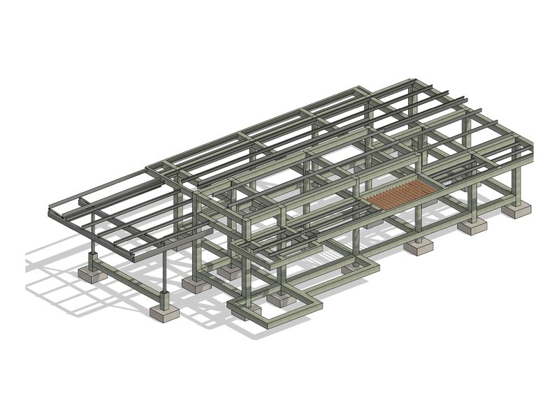 Estructura de casa campestre de un piso en Calarcá