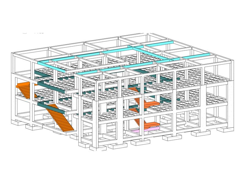 Estructura de colegio de tres pisos INTEC en Cartago