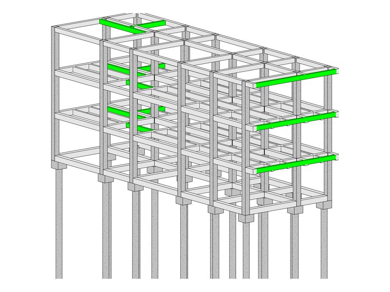 Estructura de edificio multifamiliar sobre pilotes en Pereira