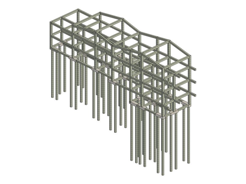 Diseño de reforzamiento sobre pilotes de edificio de apartaestudios en Armenia